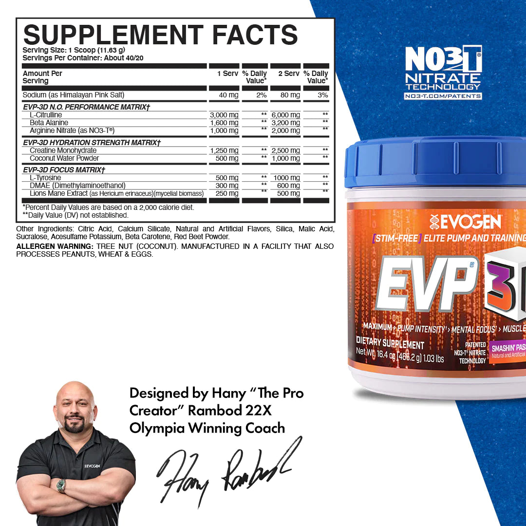 EVP-3D STIMULANT FREE PRE-WORKOUT