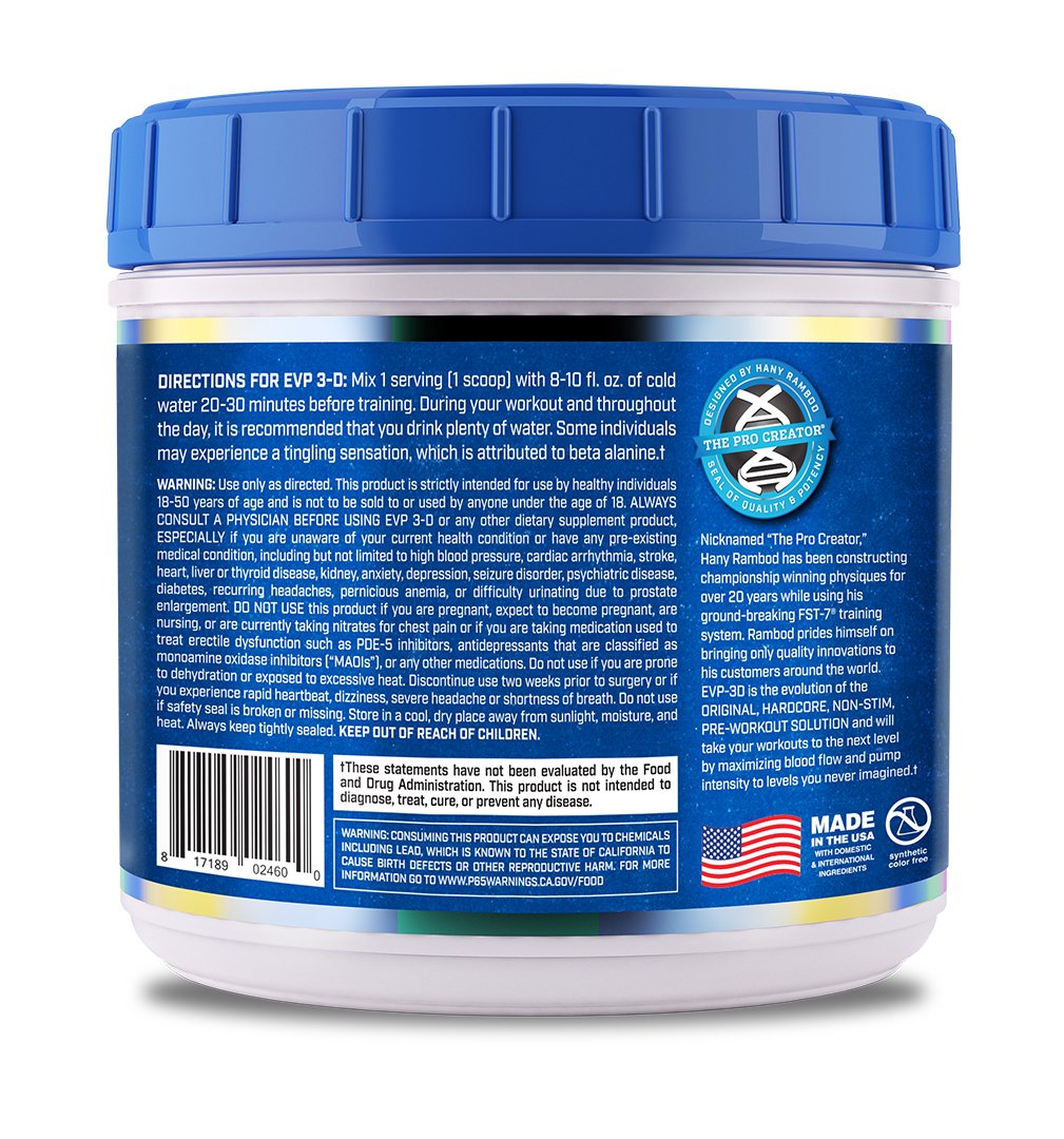 EVP-3D STIMULANT FREE PRE-WORKOUT