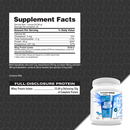 NutraBio Clear Whey Protein Isolate