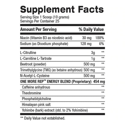 ONE MORE REP™ ENERGY SUPPORT (25 SERVINGS)
