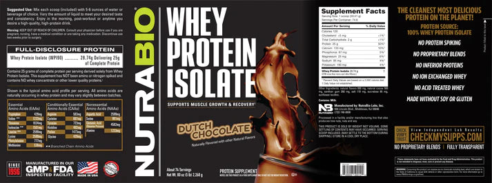 Nutrabio - Whey Protein Isolate