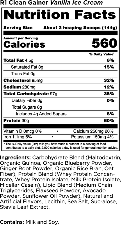 R1 Clean GAINER (CLEAN PROTEIN GAINER)