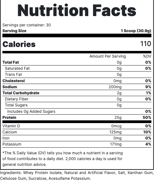 ISOTOPE 100% WHEY ISOLATE