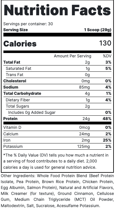 MRE LITE WHOLE FOOD PROTEIN  (LOW CALORIES)