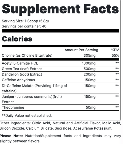 DOUBLE TAP POWDER- FAT BUNER - 40 SERVINGS