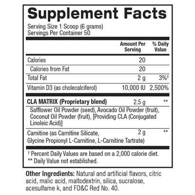 CLA + CARNITINE NON-STIMULANT WEIGHT LOSS (50 SERVINGS)